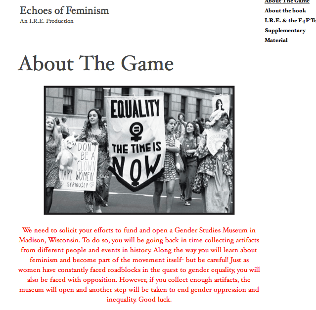 Student Game and Website